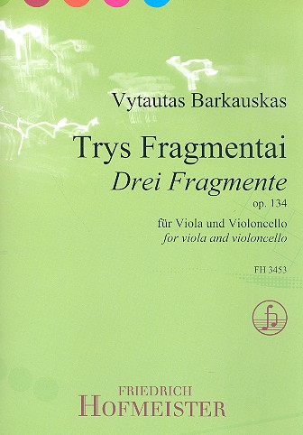 3 Fragmente op.134 für Viola  und Violoncello  2 Spielpartituren