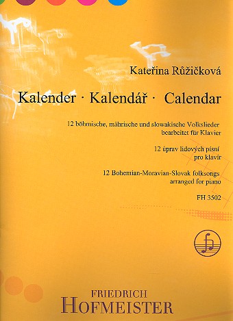 Kalender&nbsp;&nbsp;für Klavier&nbsp;&nbsp;