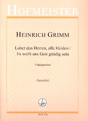 Lobet den Herren alle Heiden HGWV1,200  für gem Chor a cappella  Partitur