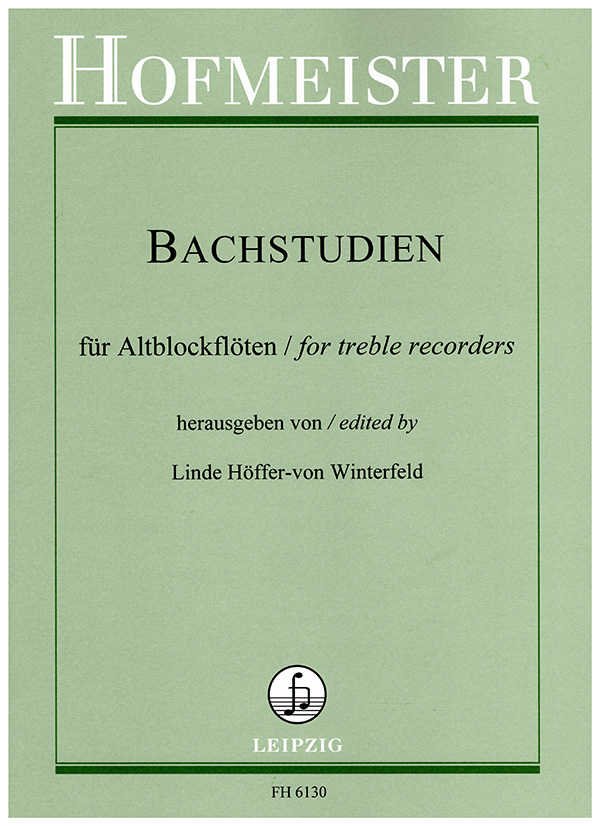 Bachstudien  für Altblockflöte  