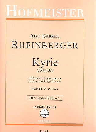 Kyrie JWV155&nbsp;&nbsp;für gem Chor und Streichorchester&nbsp;&nbsp;Stimmensatz (5-4-3-2-1)