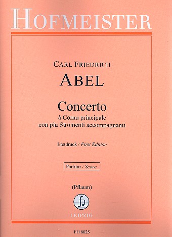 Concerto à Cornu principale con  piu Stromenti accompagnanti Es-Dur  für Horn und Streicher,  Partitur