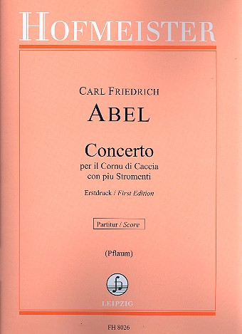 Concerto per il Cornu di Caccia con  piu Stromenti Es-Dur für Horn  und Streicher,   Partitur