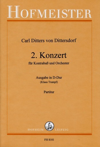 Konzert D-Dur für Kontrabass  und Orchester  Partitur