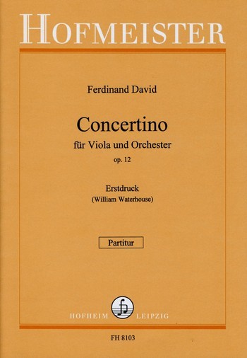 Concertino op.12 für Viola und  Orchester  Partitur
