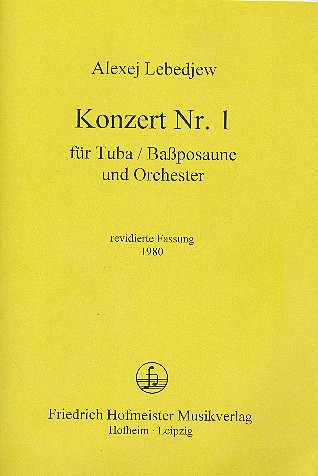Konzert Nr.1  für Tuba (Bassposaune) und Orchester  Partitur