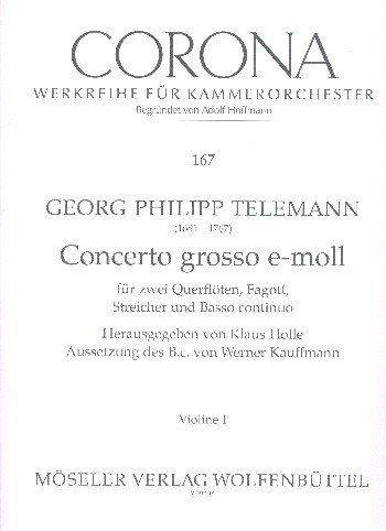 Concerto grosso e-Moll TWV 52:e2&nbsp;&nbsp;für 2 Flöten, Fagott, Streichorchester und Bc&nbsp;&nbsp;Streicherstimmensatz (3-3-2-3)