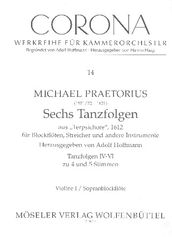 Sechs Tanzfolgen Band 2&nbsp;&nbsp;für 4-5 Blockflöten/Streicher/andere Instrumente&nbsp;&nbsp;Stimmensatz