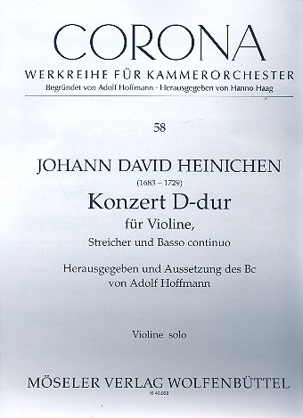Konzert D-Dur&nbsp;&nbsp;für Violine, Streichorchester und Bc&nbsp;&nbsp;Violine solo