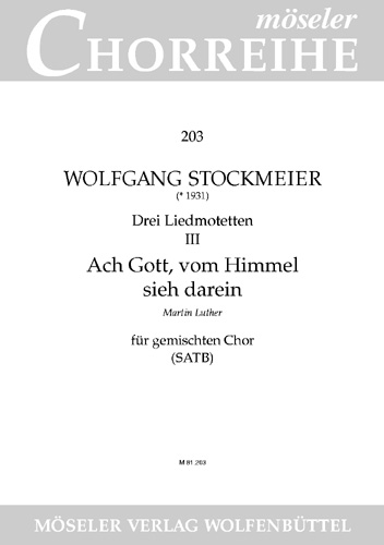 Drei Liedmotetten Wk 272  gemischter Chor (SATB)  Chorpartitur
