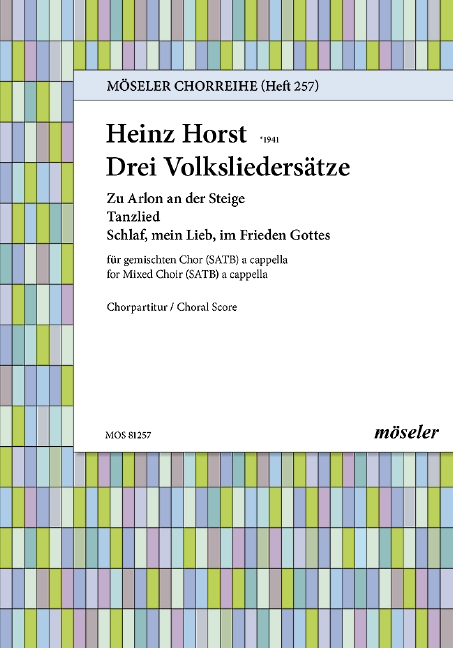 3 Volksliedsätze  für gem Chor (SATB) a cappella  Partitur