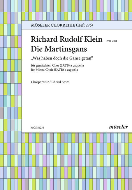Die Martinsgans - Was haben doch die Gänse getan&nbsp;&nbsp;&nbsp;&nbsp;Chorpartitur