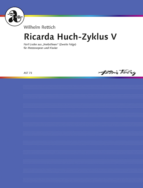 Ricarda Huch-Zyklus Band 5 op.95  für Mezzosopran und klavier  Partitur