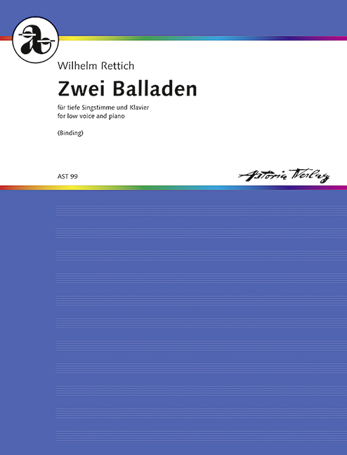 Zwei Balladen op.38c  für Gesang (tief) und Klavier  Partitur