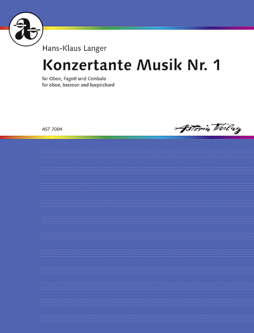 Langer, Hans-Klaus Konzertante Musik Nr. 1  für Oboe, Fagott und Cembalo  