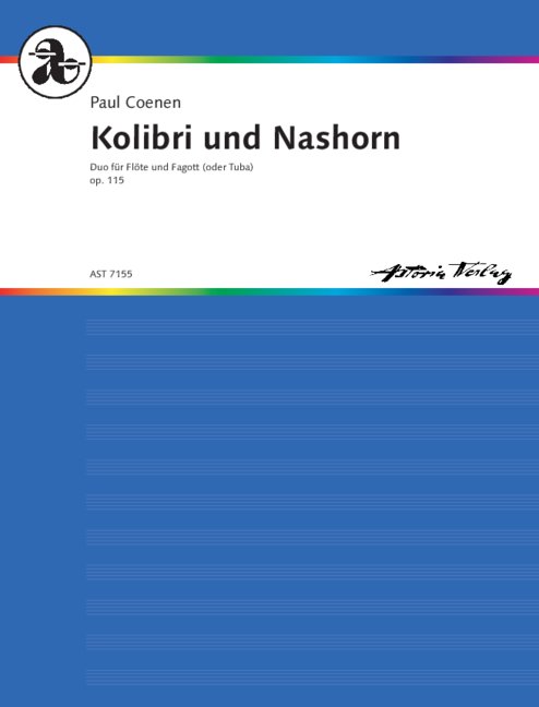 Kolibri und Nashorn op. 115  für Flöte (Piccolo Flöte ) und Tuba  Partitur und Stimmen