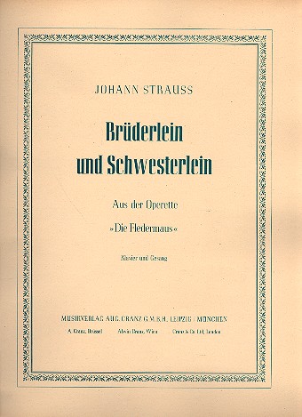 Brüderlein und Schwesterlein  für Gesang und Klavier  