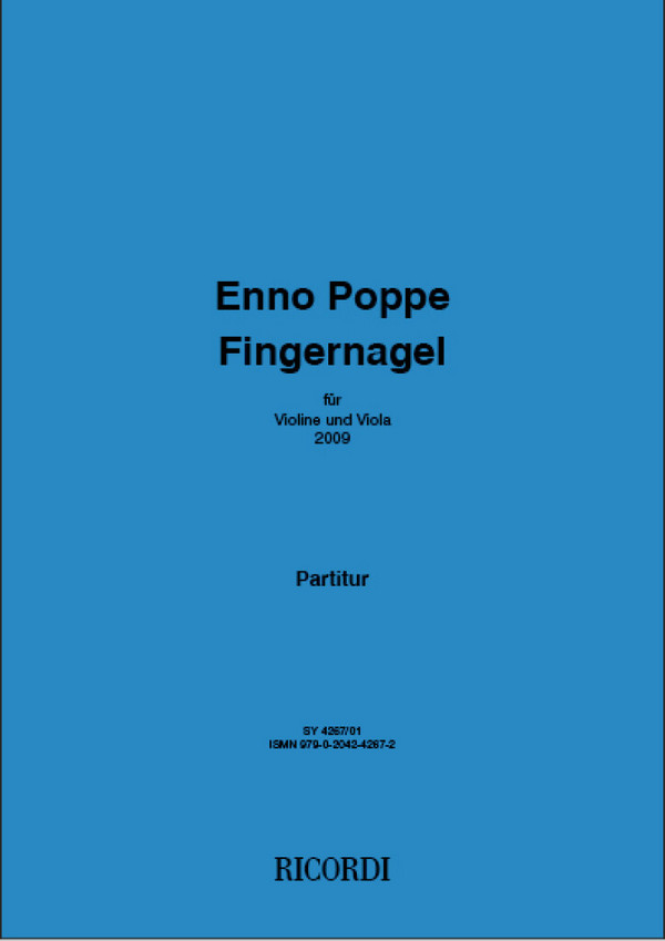 Fingernagel  für Violine und Viola  Partitur, Grossformat