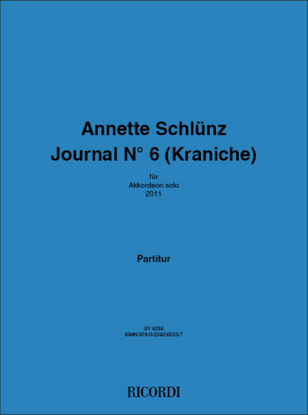 Journal No.6 (Kraniche)   für Akkordeon  