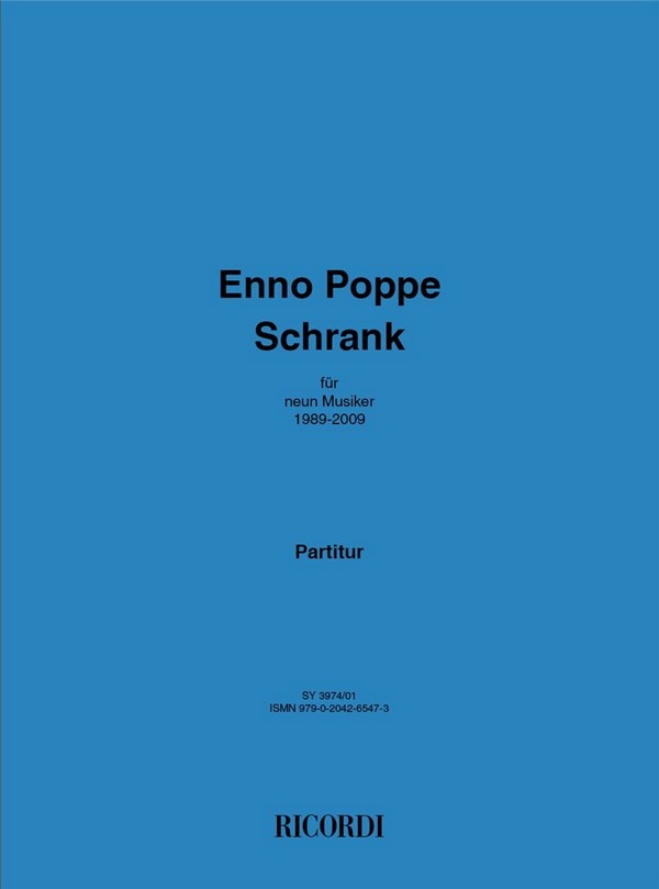 Schrank (1989-2009)  für 9 Musiker  Partitur