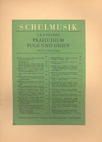 Präludium, Fuge und Gigue&nbsp;&nbsp;für Streichorchester&nbsp;&nbsp;Partitur und Stimmen (1-1-1--1-1-1)