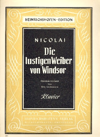 Potpourri aus Die lustigen Weiber von Windsor&nbsp;&nbsp;für Klavier&nbsp;&nbsp;