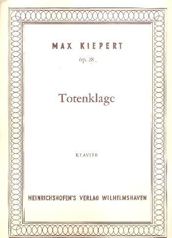 Totenklage op.28  für Klavier  
