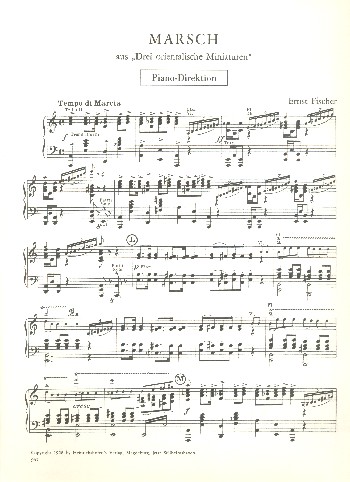 Marsch aus 3 orientalische Miniaturen  für Salonorchester oder grosses Orchester  Direktion und Stimmen