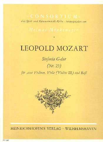 Sinfonie G-Dur Nr.25  für Streichorchester  Partitur und Stimmen