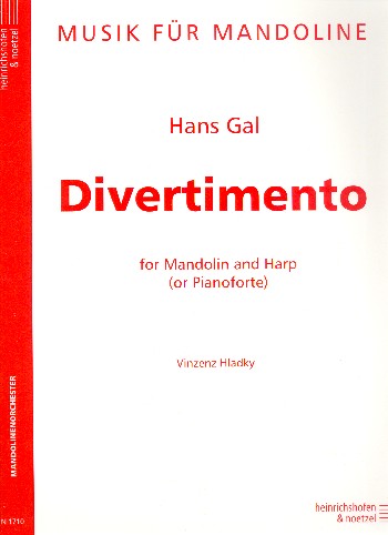 Divertimento op.80  für Mandoline und Harfe (Klavier)  Partitur und Stimme,  Archivkopie
