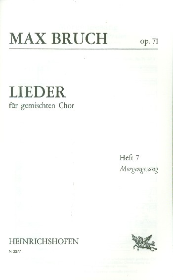 Morgengesang op.71,7  für gem Chor a cappella  Partitur (dt/en)