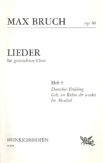 Lieder Band 9  für gem Chor a cappella  Partitur