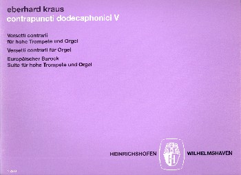 Contrapuncti dodecaphonici V  für hohe Trompete und Orgel  