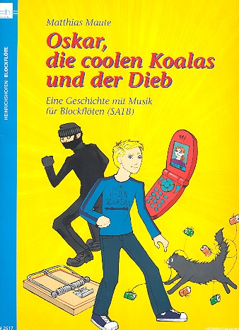 Oskar, die coolen Koalas und der Dieb  für Blockflöten (SATB)  Partitur und Stimmen