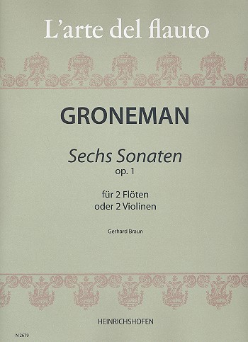6 Sonaten op.1 für 2 Flöten (Violinen)  Spielpartitur  