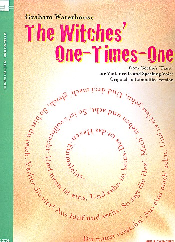 The Witches' One-Times-One  for speaking voice and violoncello  score (en)