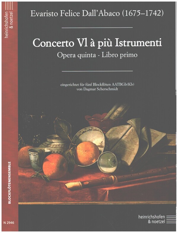 Concerto VI à più Istrumenti op.5 vol.1  für 5 Blockflöten (AATBGb(Kb))  Partitur