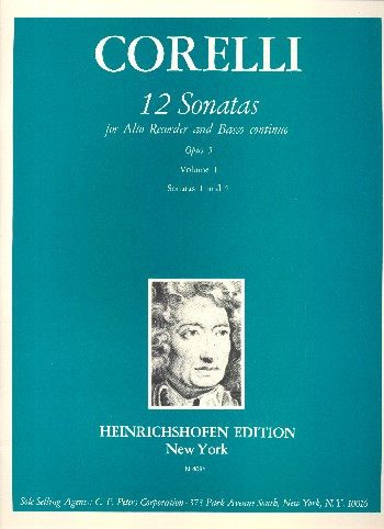 Corelli 12 Sonatas,Vol. 1&nbsp;&nbsp;&nbsp;&nbsp;
