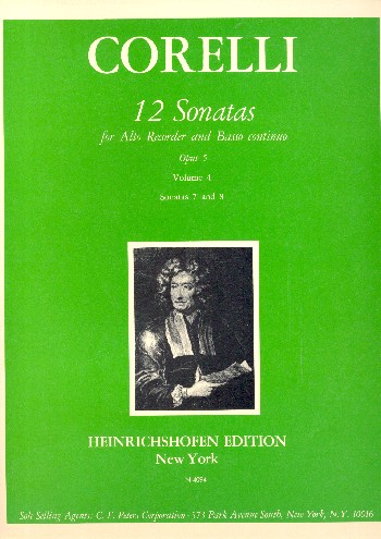 12 Sonatas op.5 vol.4 (nos.7 and 8)  for alto recorder and bc  