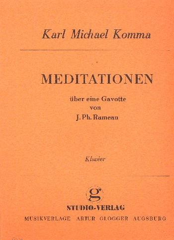Meditationen über eine Gavotte von Jean Philippe Rameau  für Klavier  