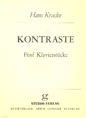 Kontraste&nbsp;&nbsp;für Klavier&nbsp;&nbsp;