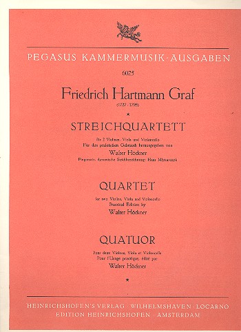 Streichquartett C-Dur für 2 Violinen,  Viola und Violoncello  Stimmen