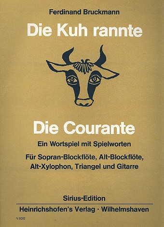 Die Kuh rannte für 2 Blockflöten (SA),&nbsp;&nbsp;Alt-Xylophon, Triangel und Gitarre&nbsp;&nbsp;Partitur und Stimmen