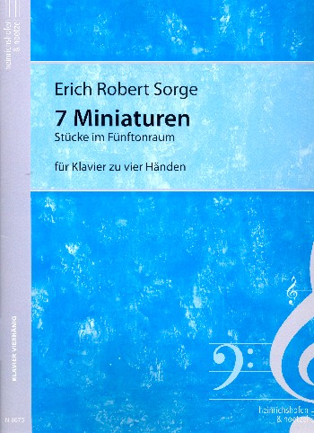 7 Miniaturen  für Klavier zu 4 Händen  Spielpartitur,  Archivkopie