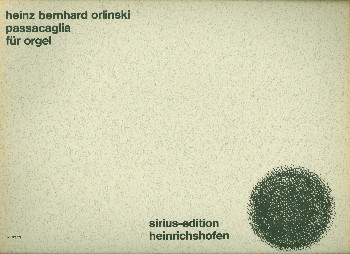 Passacaglia&nbsp;&nbsp;für Orgel&nbsp;&nbsp;