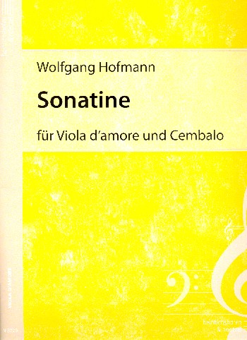Sonatine für Viola d'amore und Cembalo  Verlagskopie  
