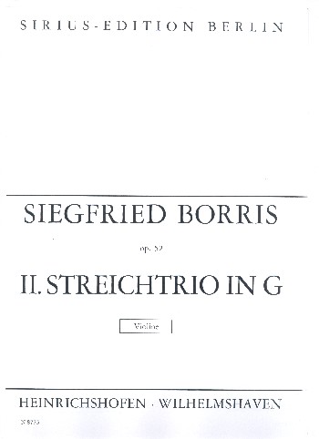 Streichtrio G-Dur Nr.2 op.52  Stimmen  Verlagskopie