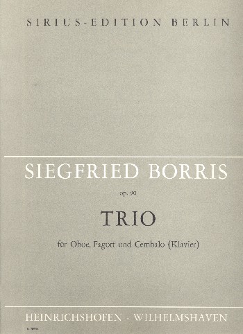 Trio op.90  für Oboe, Fagott und Cembalo (Klavier)  Stimmen