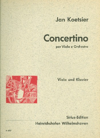Concertino für Viola und Orchester  für Viola und Klavier  