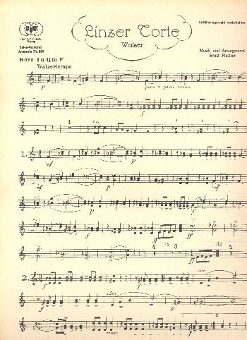 Linzer Torte  für Salonorchester (Orchester  Stimmen